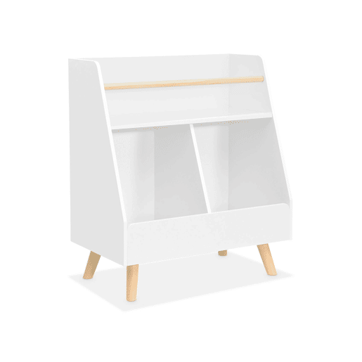 Arrumação para crianças, 2 compartimentos, Tobias, Branco, 61.5x35x69.5 cm
