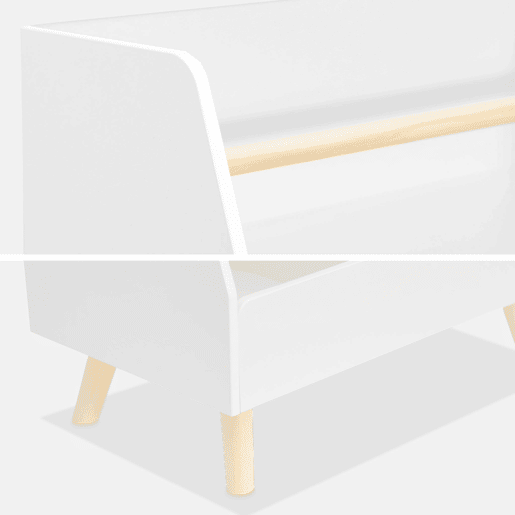 Arrumação para crianças, 2 compartimentos, Tobias, Branco, 61.5x35x69.5 cm