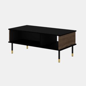 Mesa de centro Rani de 110 cm em madeira e preto