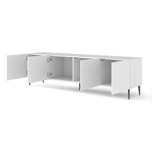 Suporte de TV de 4 portas Philaé Branco 200 cm