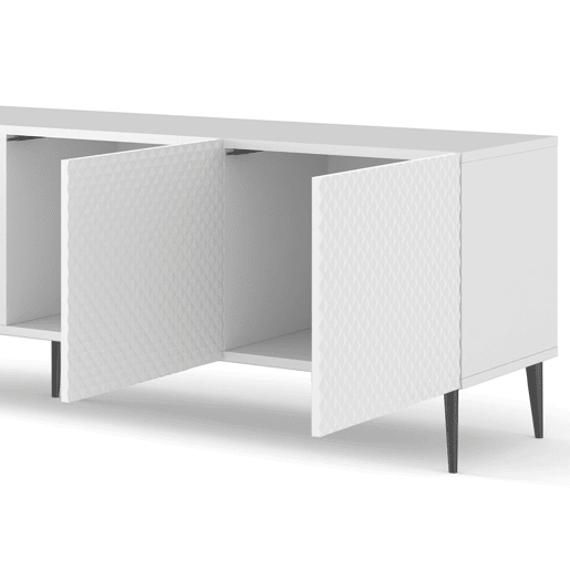 Suporte de TV de 4 portas Philaé Branco 200 cm