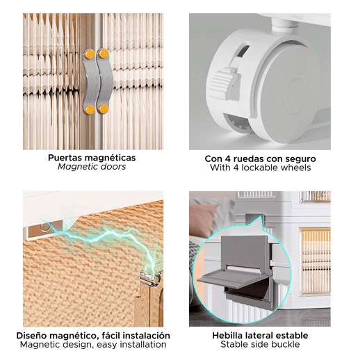 Armário de armazenamento duplo branco Joybos