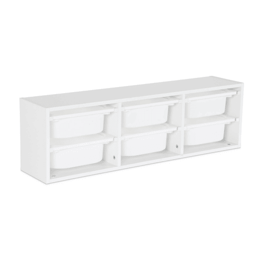 Unidade de arrumação para crianças, 6 caixas, Sora, Branco, 97.5x21x29.4 cm