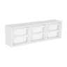 Unidade de arrumação para crianças, 6 caixas, Sora, Branco, 97.5x21x29.4 cm