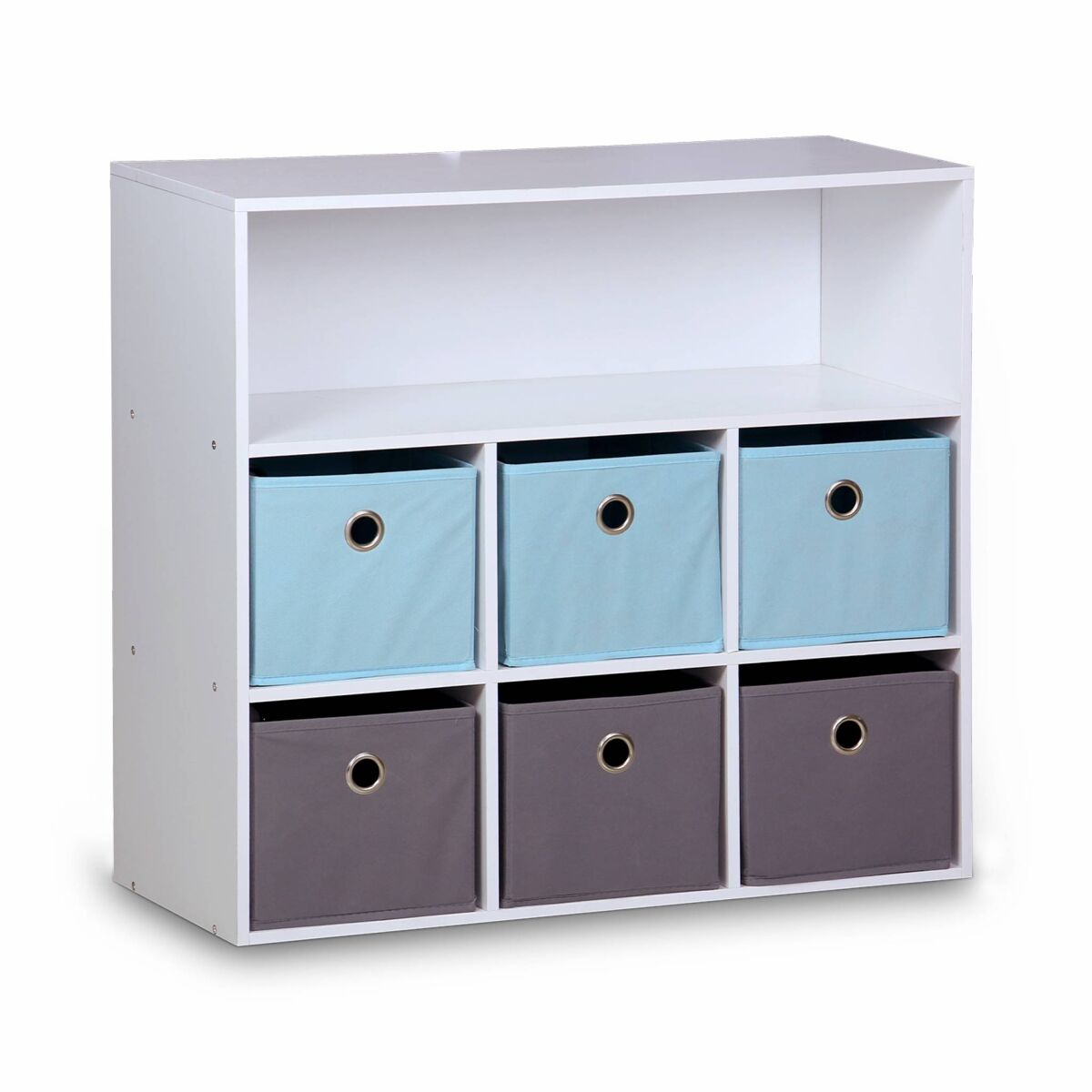 Mueble infantil con 6 cestas, camille, azul, 76.2x29.5x70 cm