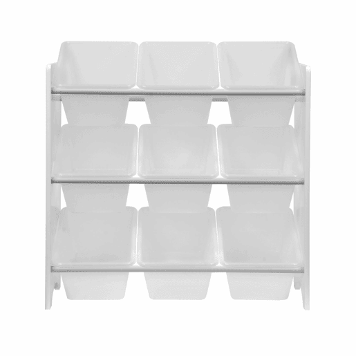 Arrumação para crianças com 9 compartimentos, Tobias, Branco, 64x29.5x60 cm