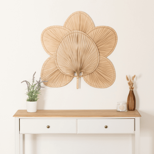Decoração de parede Selma em bambu e folha de palmeira