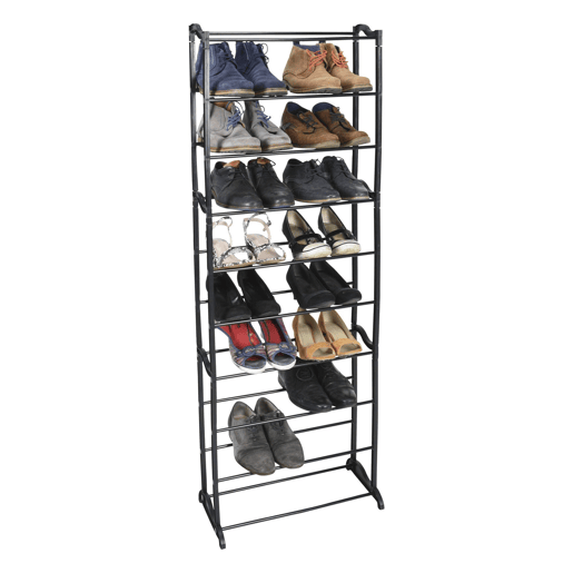 WELL HOME - Soluções de armazenamento de sapateira com 10 prateleiras Alt.130cm