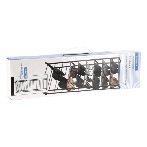 WELL HOME - Soluções de armazenamento de sapateira com 10 prateleiras Alt.130cm