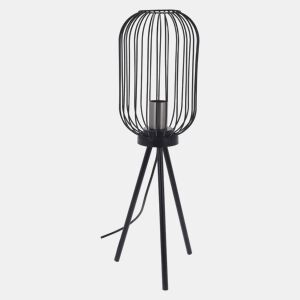 WELL HOME - Candeeiro de pé de metal preto Ø60x175cm