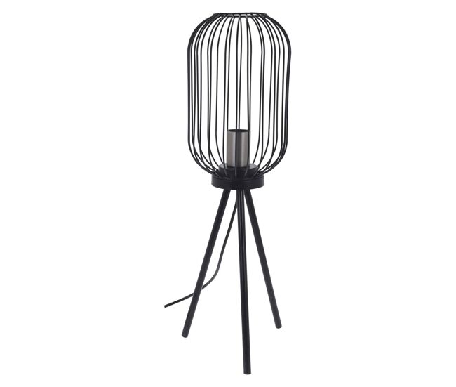 Well home - lámpara de pie en metal color negro ø60x175cm