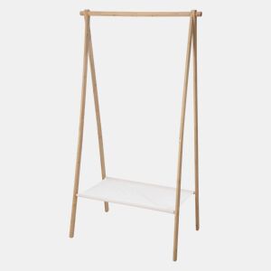WELL HOME - Cabide em bambu com prateleira 86x57x155cm