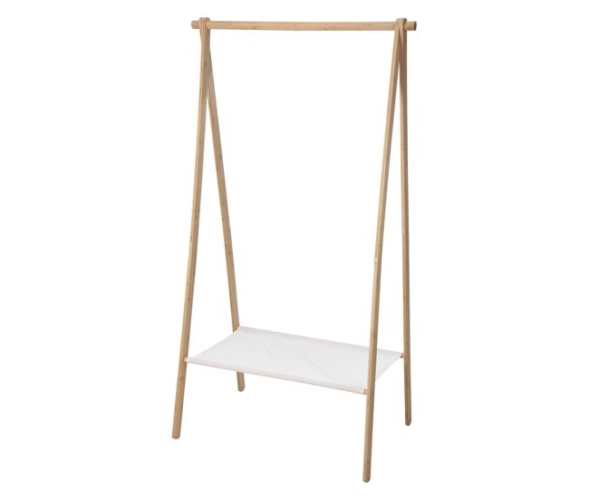 Well home - perchero en bambú con estante 86x57x155cm