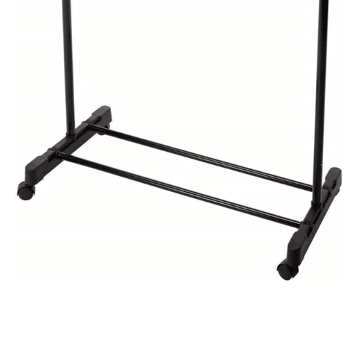WELL HOME - Prateleira para cabides em aço inox com rodas Alt.90-160cm