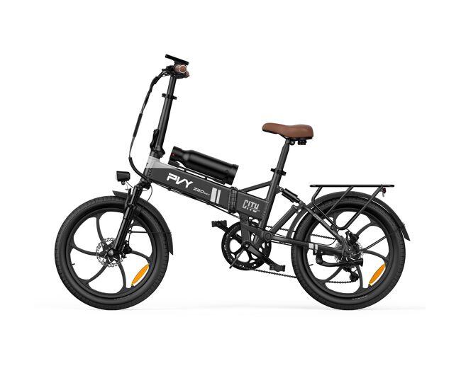 Bicicleta eléctrica pvy z20 max it - motor 250w batería 36v15ah+36v10.6ah ruedas de 20 pulgadas freno de disco hidráulico - gris
