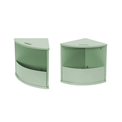 Mesa com ardósia e 4 cadeiras com arrumação para crianças, Nephos, Verde, 70x70x49 cm