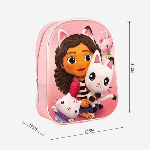 MOCHILA INFANTIL 3D CASA DE BONECAS DE GABBY