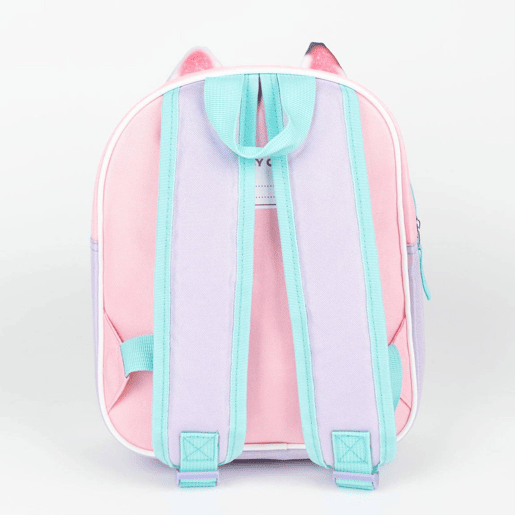 MOCHILA INFANTIL APLICAÇÕES 3D CASA DE BONECAS GABBY