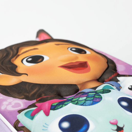 MOCHILA INFANTIL APLICAÇÕES 3D CASA DE BONECAS GABBY