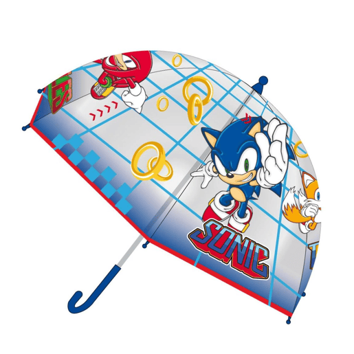 Conjunto de mochila 3D infantil Blue Sonic + guarda-chuva bolha combinando Conjunto de mochila 3D infantil Blue Sonic + guarda-chuva bolha combinando