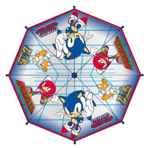 Conjunto de mochila 3D infantil Blue Sonic + guarda-chuva bolha combinando Conjunto de mochila 3D infantil Blue Sonic + guarda-chuva bolha combinando