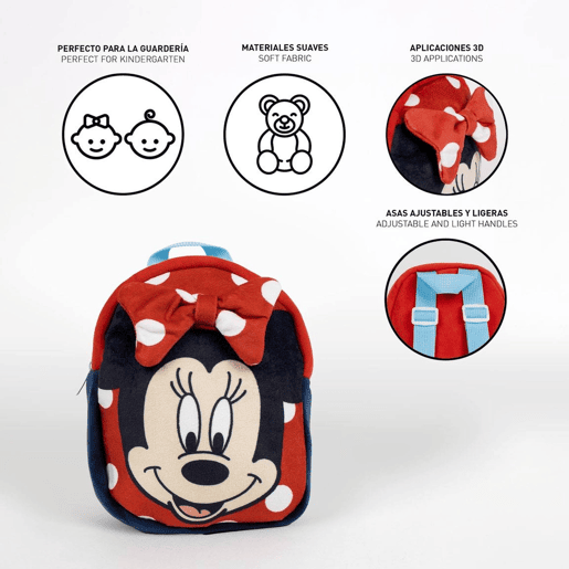 MOCHILA DE BERÇÁRIO DE PERSONAGEM DE PELÚCIA MINNIE