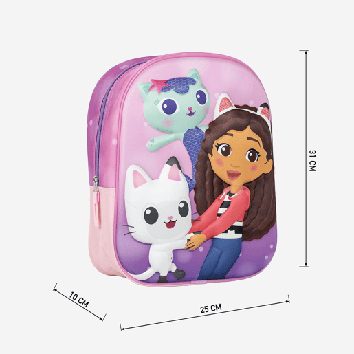 MOCHILA INFANTIL 3D CASA DE BONECAS DE GABBY