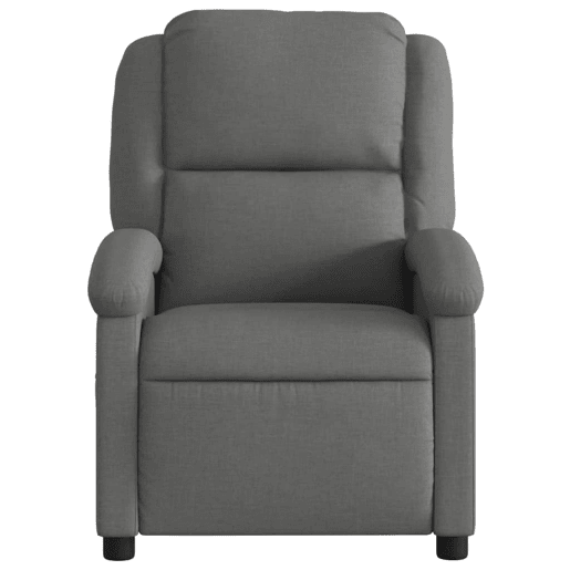 vidaXL Poltrona de massagens reclinável tecido cinzento-escuro vidaXL Poltrona de massagens reclinável tecido cinzento-escuro