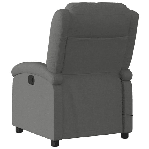 vidaXL Poltrona de massagens reclinável tecido cinzento-escuro vidaXL Poltrona de massagens reclinável tecido cinzento-escuro
