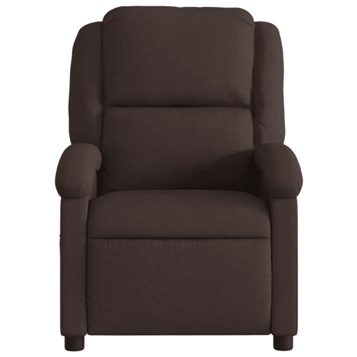 vidaXL Poltrona reclinável massagens elétrica tecido castanho-escuro vidaXL Poltrona reclinável massagens elétrica tecido castanho-escuro