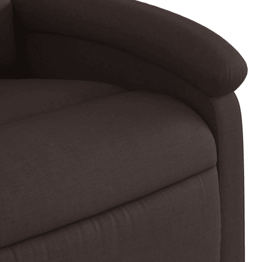vidaXL Poltrona reclinável massagens elétrica tecido castanho-escuro vidaXL Poltrona reclinável massagens elétrica tecido castanho-escuro