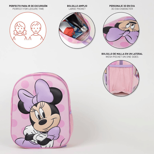 MOCHILA INFANTIL MINNIE 3D