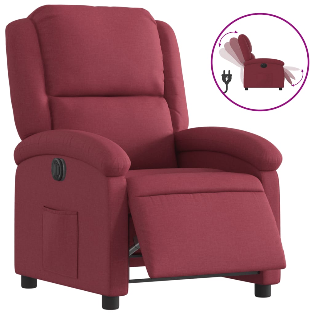 Sillón Reclinable Eléctrico Rojo