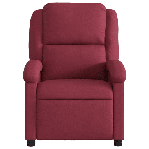 vidaXL Poltrona reclinável tecido vermelho tinto