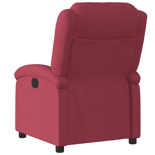 vidaXL Poltrona reclinável tecido vermelho tinto
