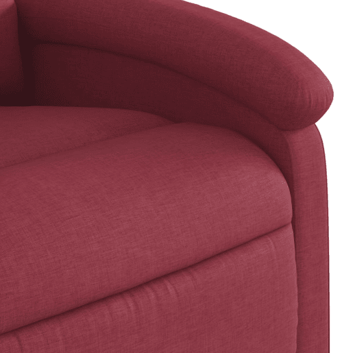 vidaXL Poltrona reclinável tecido vermelho tinto