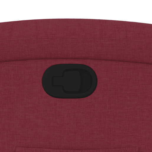 vidaXL Poltrona reclinável tecido vermelho tinto