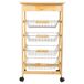 Carro de cocina de madera Carro de cocina de madera Marrón