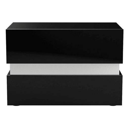 Mesa de cabeceira moderna Nyana Home com luz LED | Design sofisticado | Grande durabilidade | Funcional e versátil | Otimização de espaço | 60x45x39cm Mesa de cabeceira moderna Nyana Home com luz LED | Design sofisticado | Grande durabilidade | Funcional e versátil | Otimização de espaço | 60x45x39cm