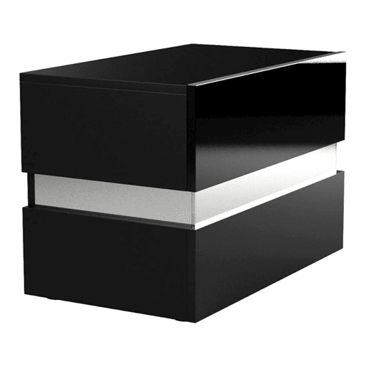 Mesa de cabeceira moderna Nyana Home com luz LED | Design sofisticado | Grande durabilidade | Funcional e versátil | Otimização de espaço | 60x45x39cm Mesa de cabeceira moderna Nyana Home com luz LED | Design sofisticado | Grande durabilidade | Funcional e versátil | Otimização de espaço | 60x45x39cm