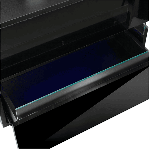 Mesa de cabeceira moderna Nyana Home com luz LED | Design sofisticado | Grande durabilidade | Funcional e versátil | Otimização de espaço | 60x45x39cm Mesa de cabeceira moderna Nyana Home com luz LED | Design sofisticado | Grande durabilidade | Funcional e versátil | Otimização de espaço | 60x45x39cm