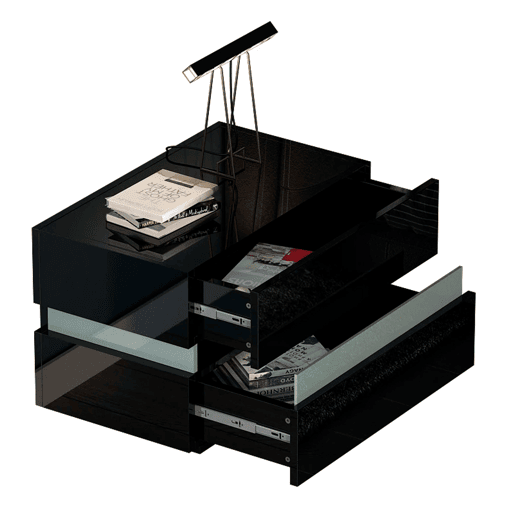 Mesa de cabeceira moderna Nyana Home com luz LED | Design sofisticado | Grande durabilidade | Funcional e versátil | Otimização de espaço | 60x45x39cm Mesa de cabeceira moderna Nyana Home com luz LED | Design sofisticado | Grande durabilidade | Funcional e versátil | Otimização de espaço | 60x45x39cm