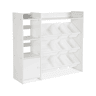 Arrumação para crianças com 9 caixas de arrumação, 4 prateleiras, 1 porta, Sora, Branco, 111.8x29.7x100 cm