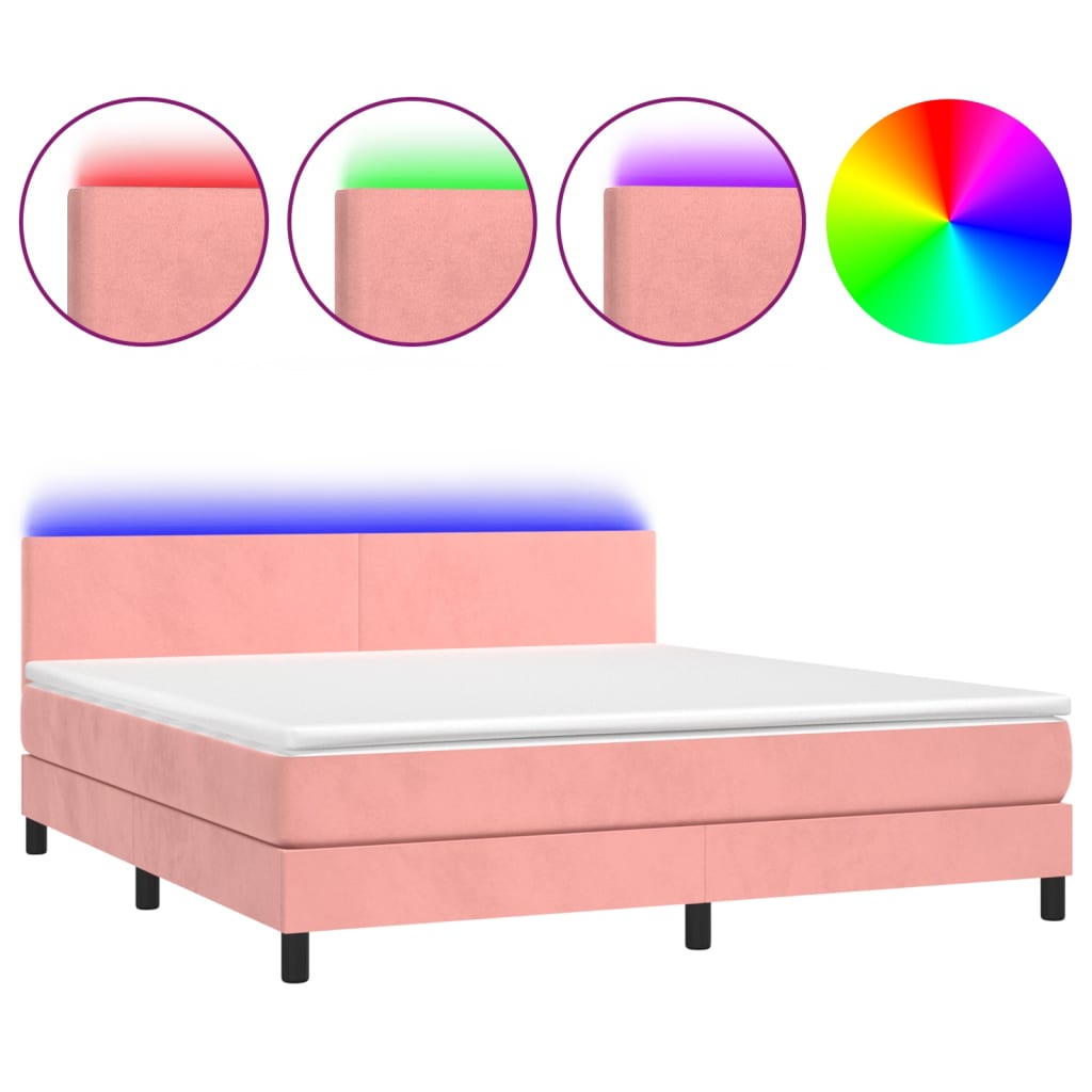 Cama box spring 180x200 Rosa