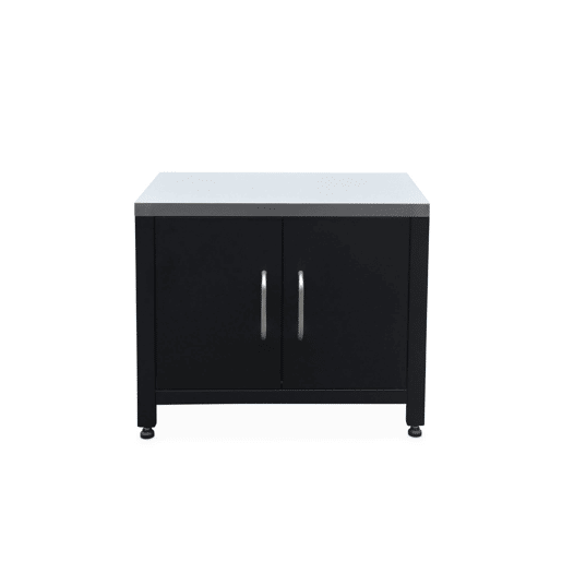 Cozinha exterior em aço, 80cm, Grimaud, Preto, 52.5x80x69 cm