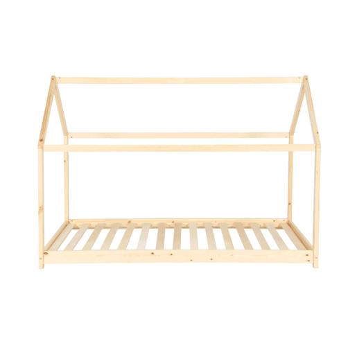 Cama de cabana para crianças em pinho natural, Tobias, Natural, 196x99x136 cm Cama de cabana para crianças em pinho natural, Tobias, Natural, 196x99x136 cm