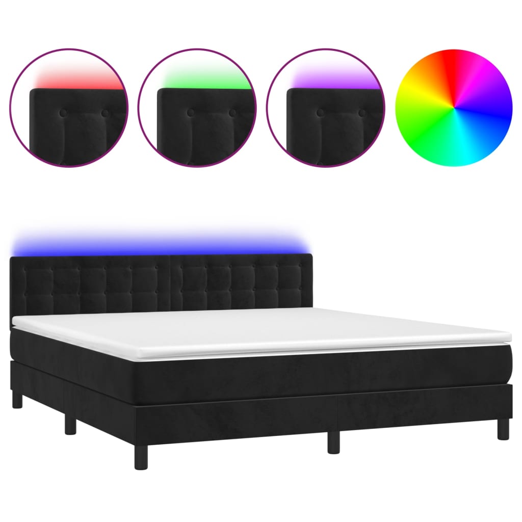 Cama box spring 160x200 Negro