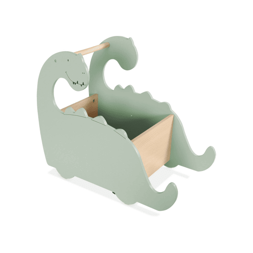 Caixa de brinquedos com rodas, para crianças dinossauros