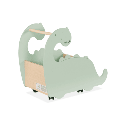 Caixa de brinquedos com rodas, para crianças dinossauros