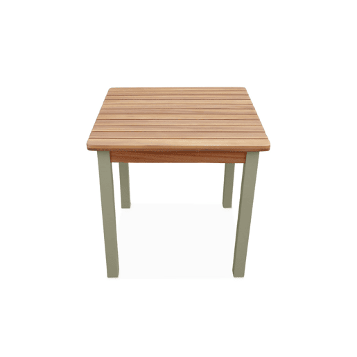 Mesa de madeira para crianças, 2 cadeiras, Caroline, Verde cinzento, 50x50x50 cm